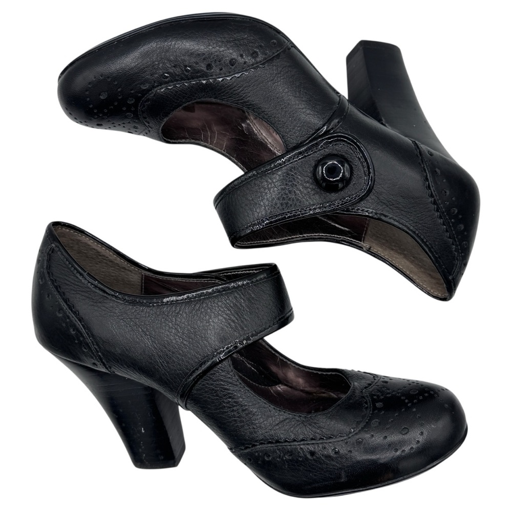 Sofft Elegant Black Leather Mary Jane Dress Shoes - Size 7 - Picture 5 of 11